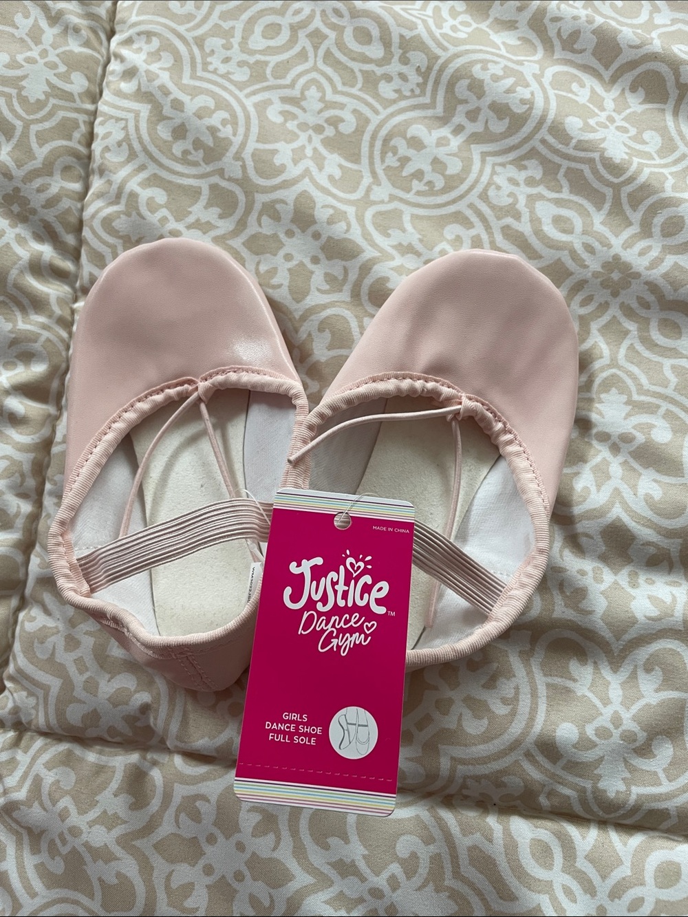 Justice Light Pink Ballet Slippers